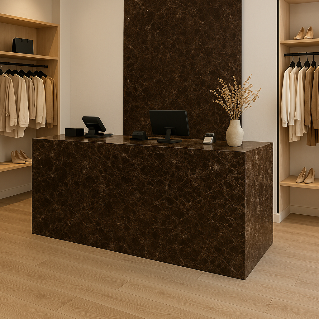 Plaque PVC marbre "Emperador dark"
