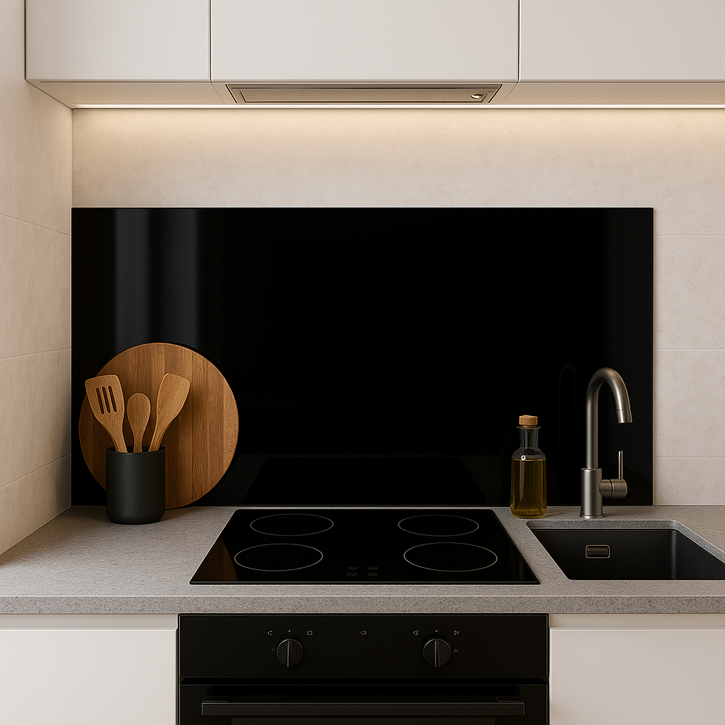 Plaque PVC marbre "solid black"