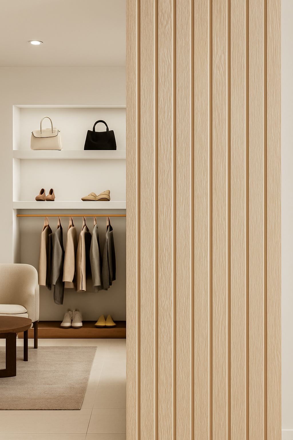 Tasseau Mural Décoratif en PVC – Effet Bois Clair