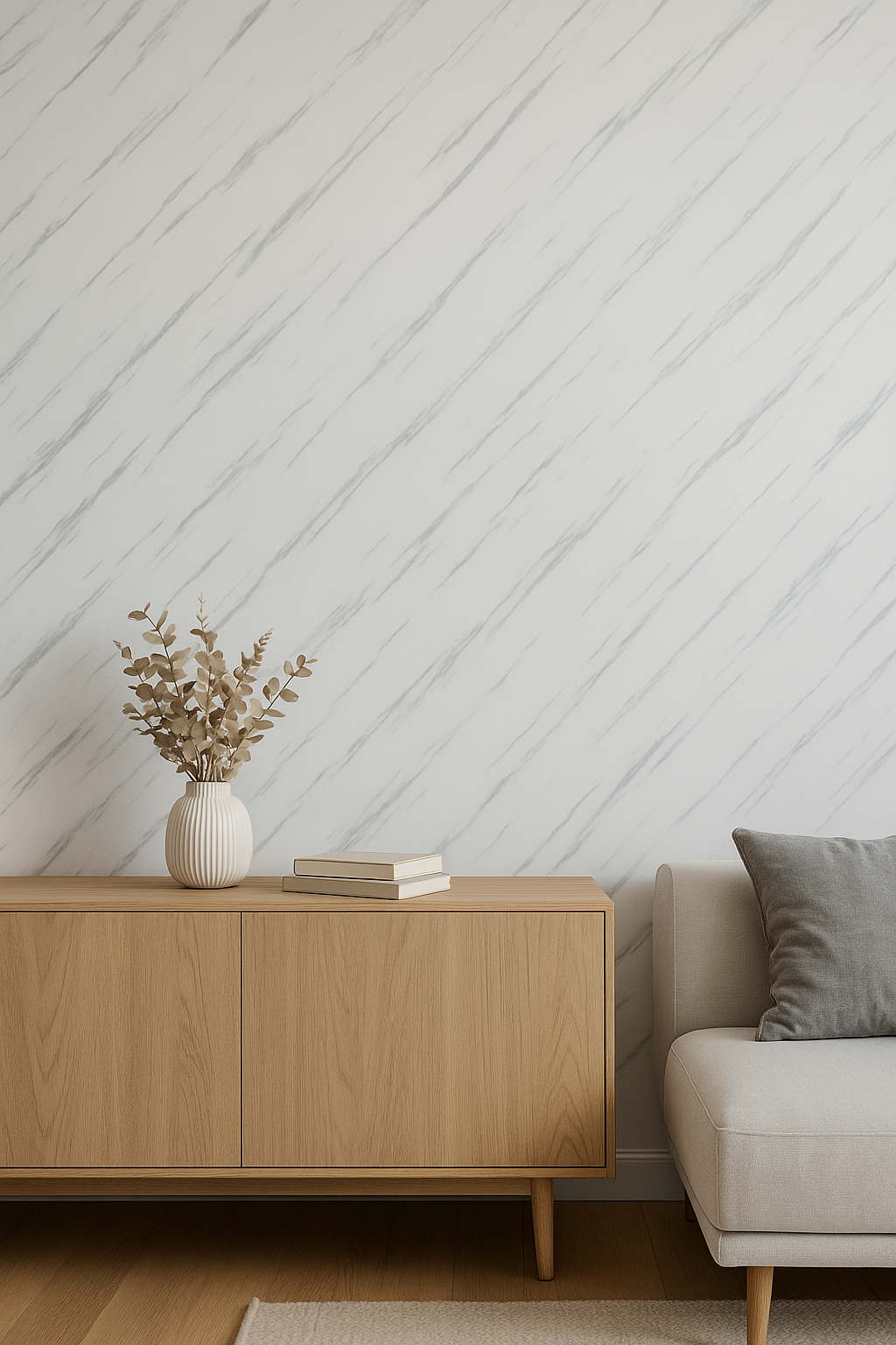 Plaque PVC marbre "Iceberg grey"