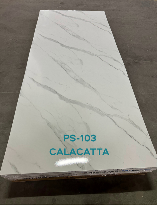 Plaque PVC marbre "Calacatta white"