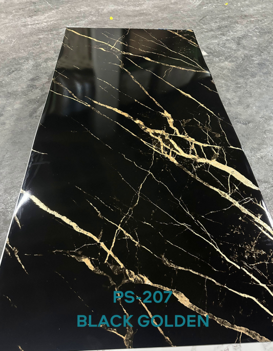 Plaque PVC marbre "Black gold"