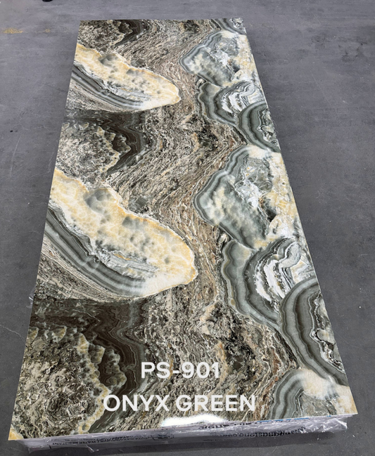 Plaque PVC marbre "Onyx green"