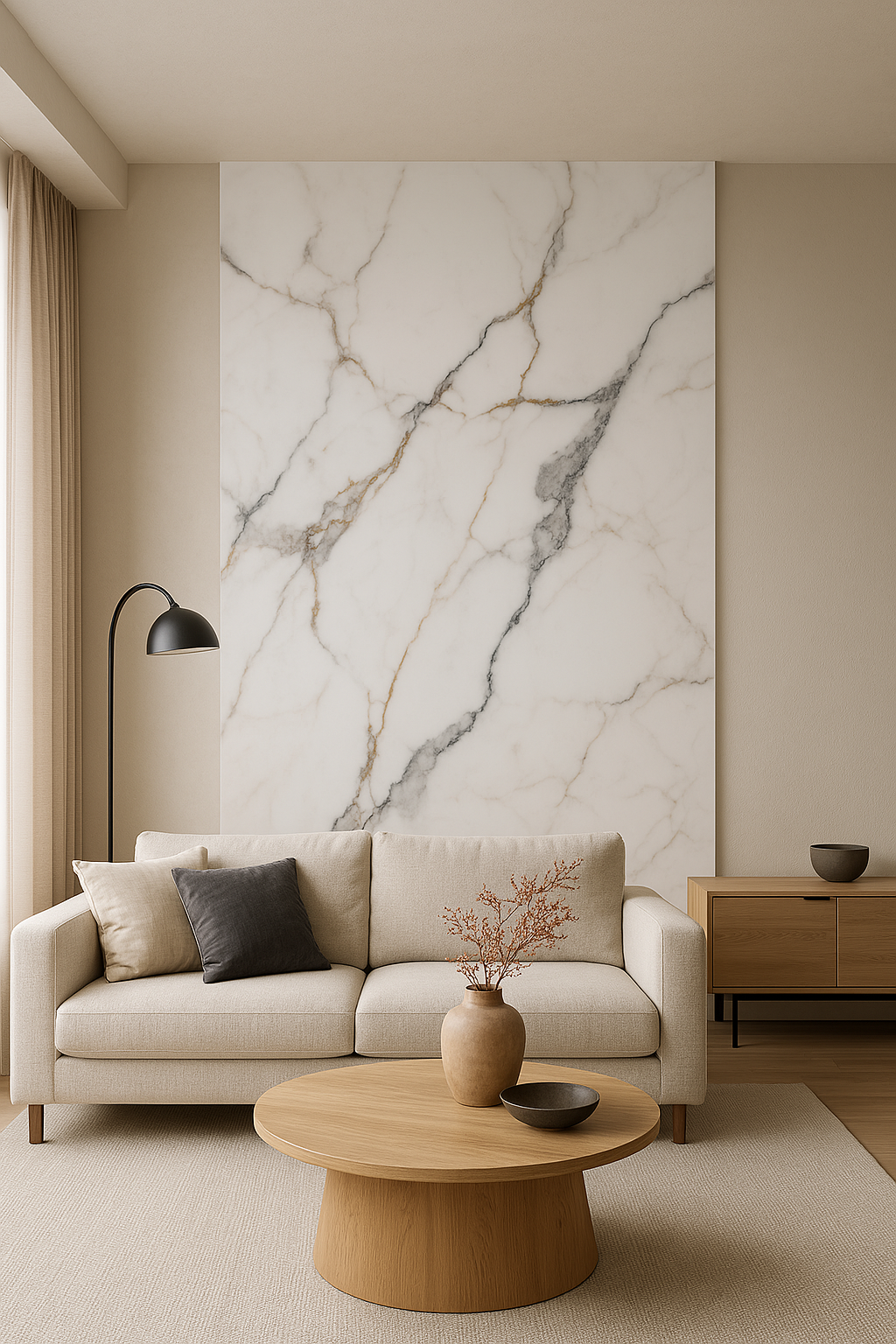 Plaque PVC marbre "Calacatta gold"
