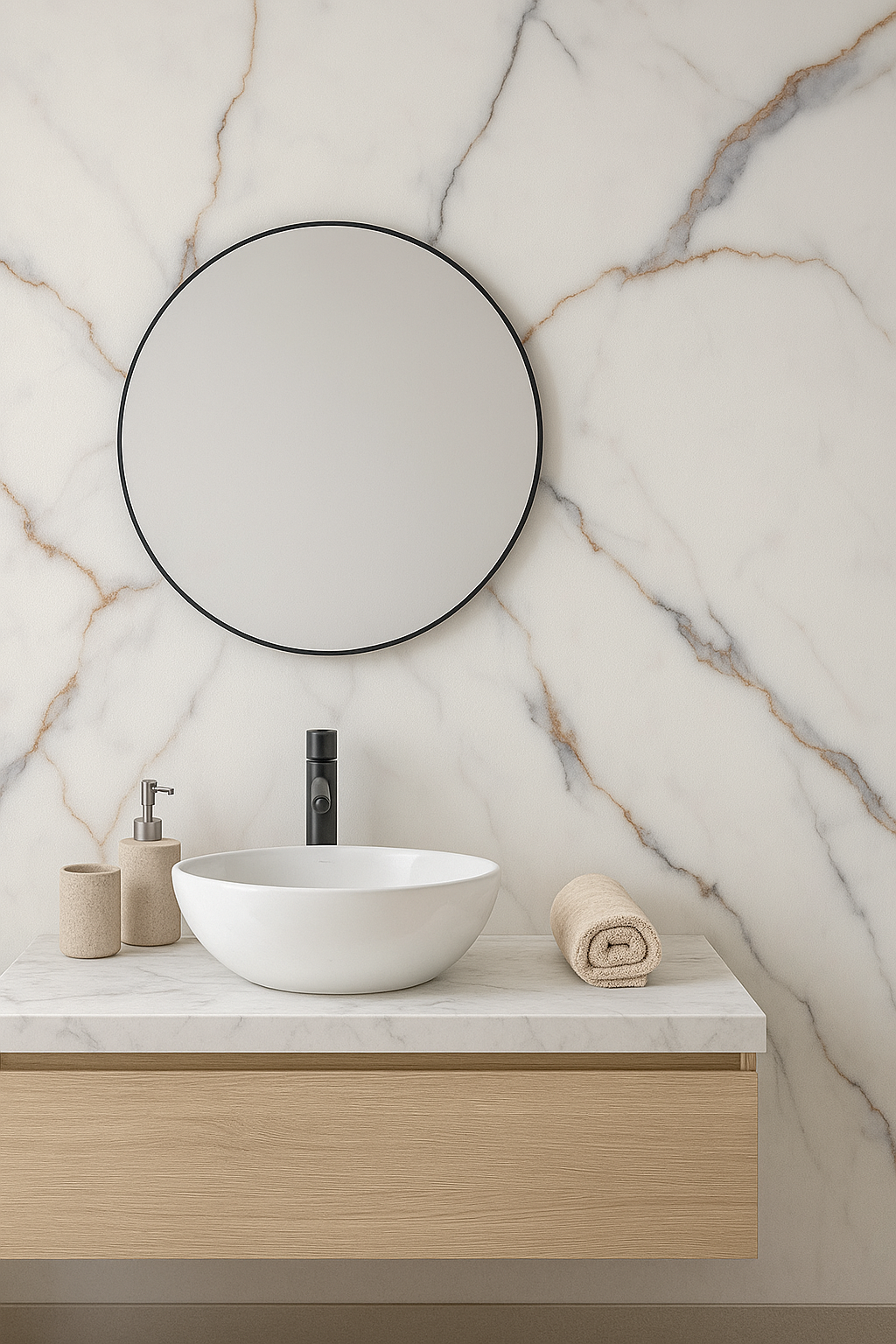 Plaque PVC marbre "Calacatta gold"