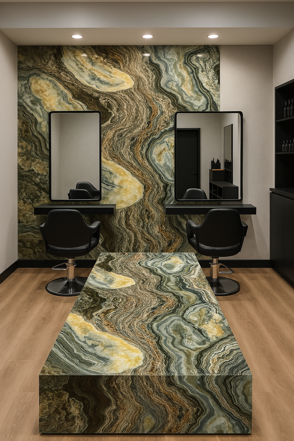 Plaque PVC marbre "Onyx green"