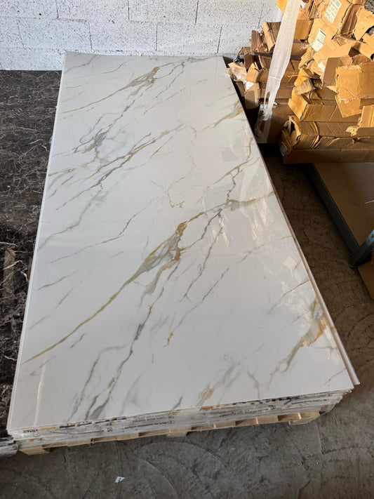 Plaque PVC marbre "Golden wave"