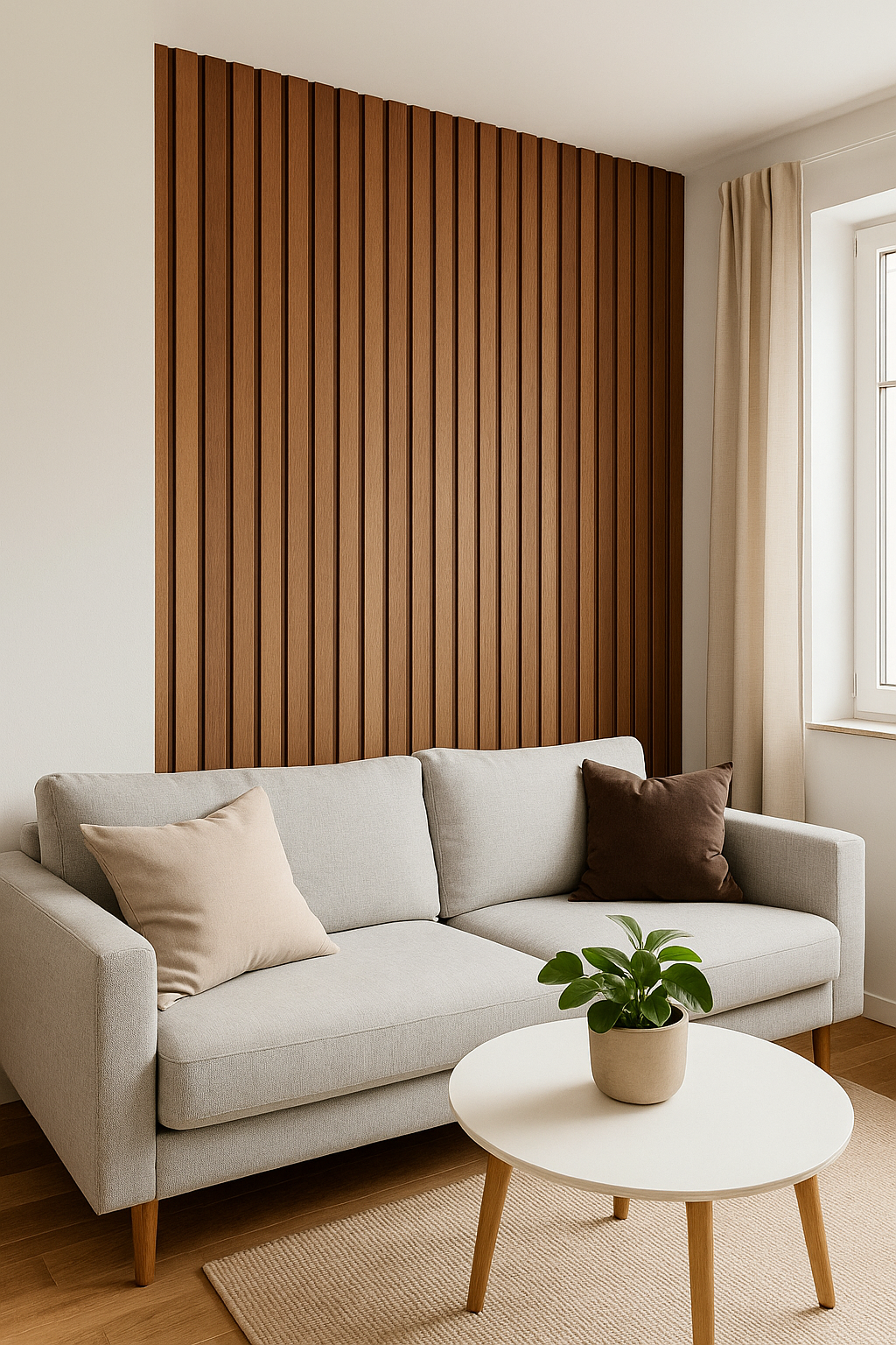 Tasseau Mural en PVC – Bois Brun Foncé Structuré