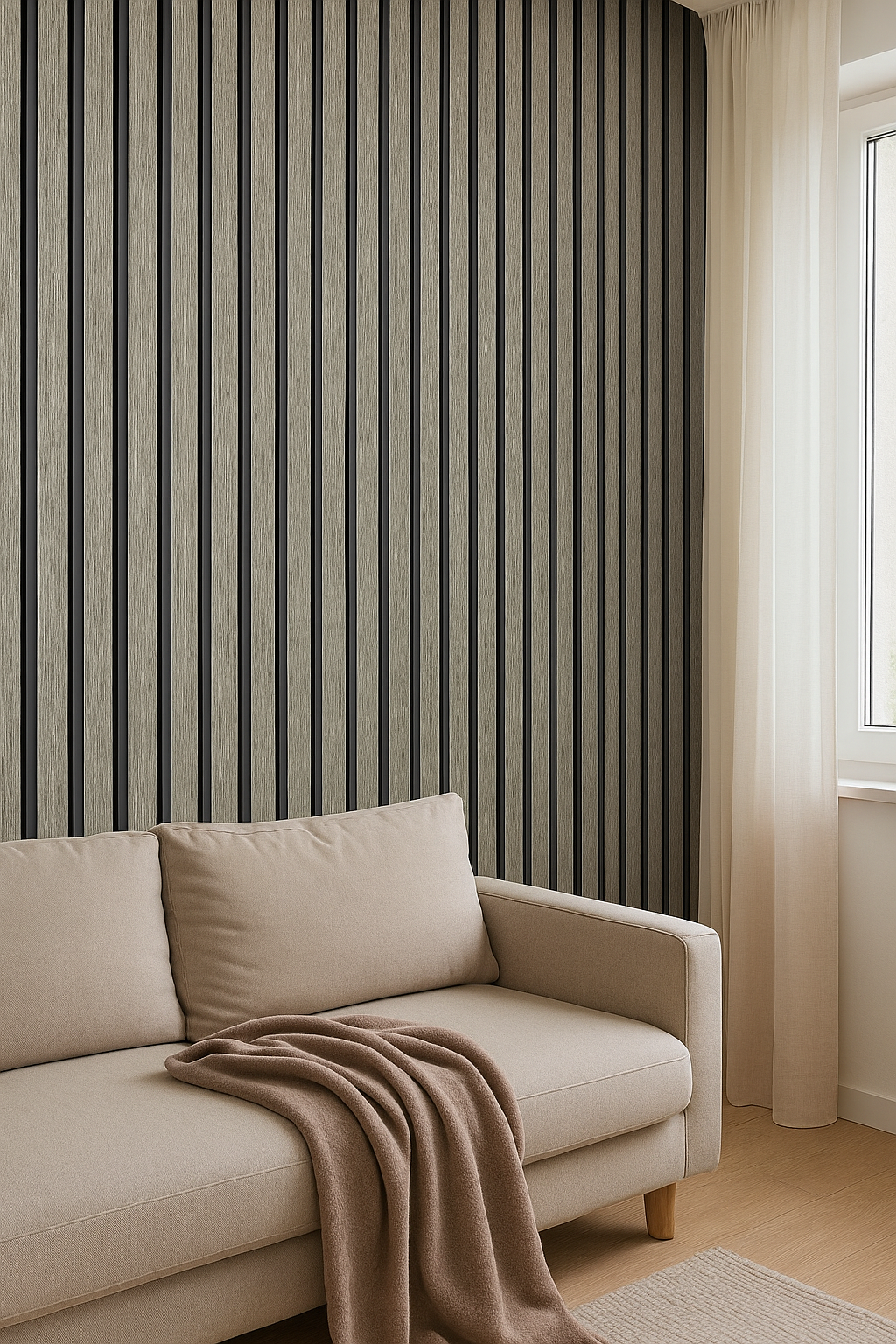 Tasseau Mural en PVC – Gris Anthracite Veiné