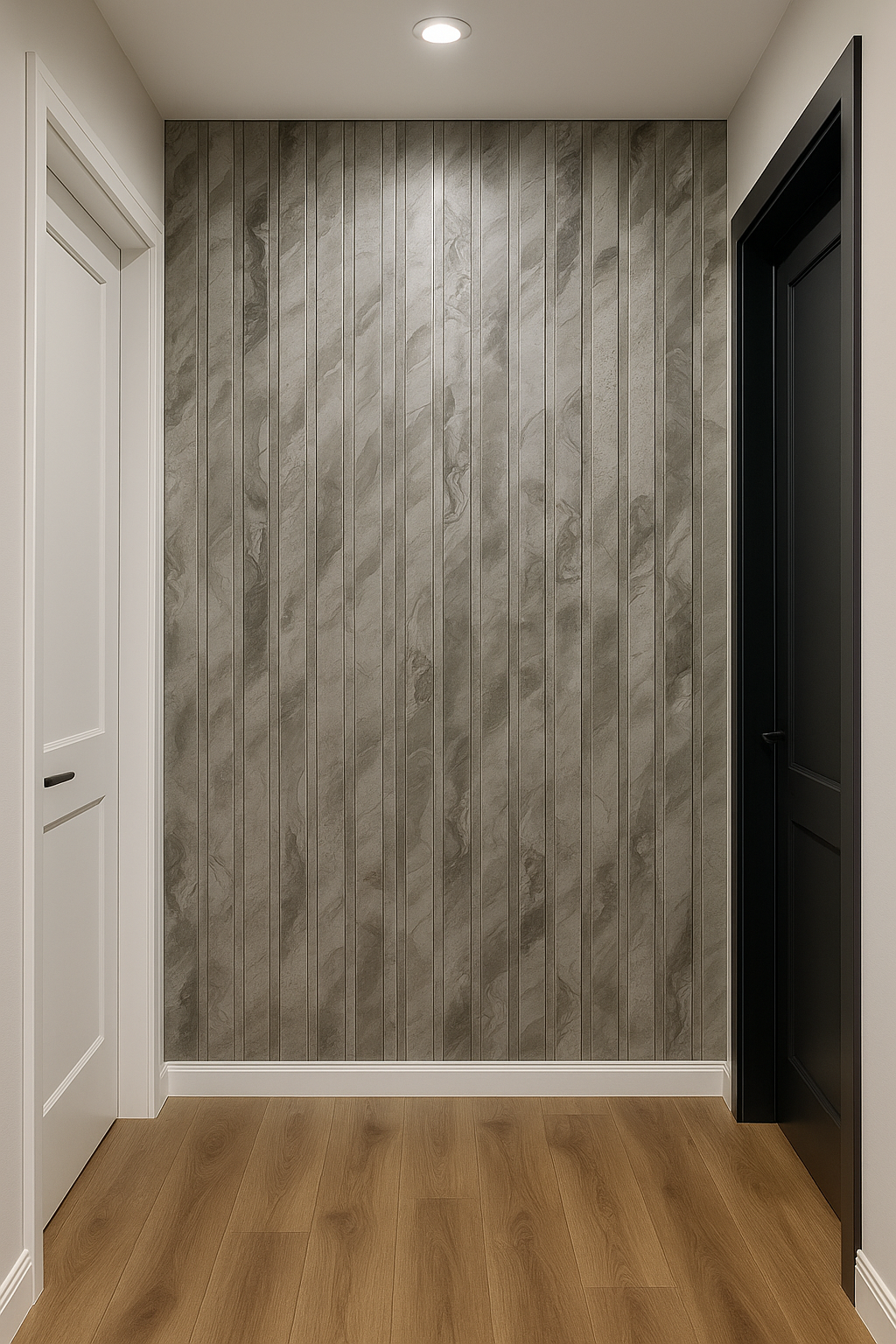 Tasseau Mural en PVC – Effet Marbre Gris