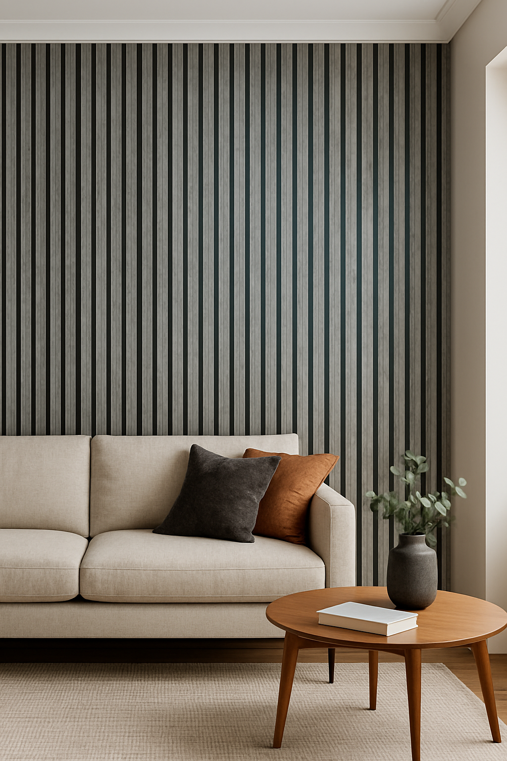 Tasseau Mural en PVC – Gris Anthracite Veiné