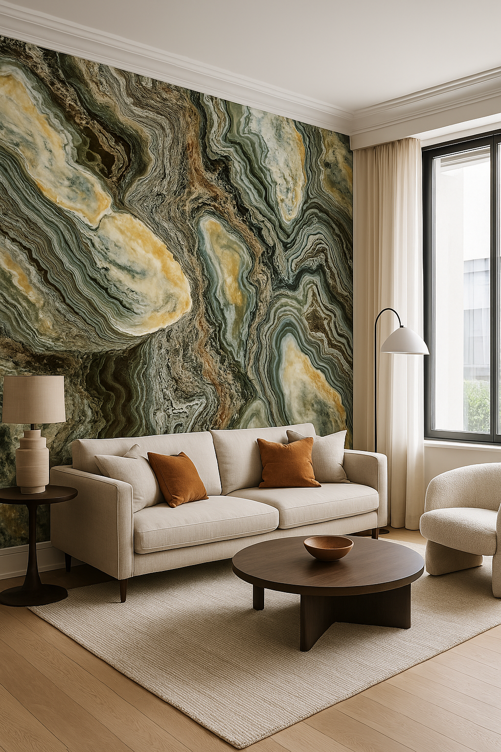 Plaque PVC marbre "Onyx green"